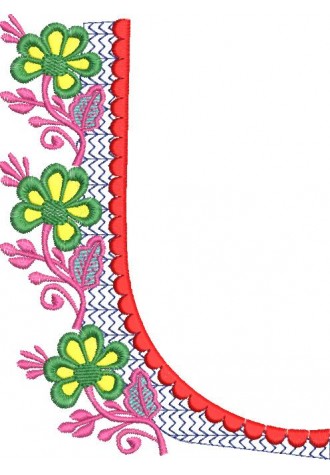 South Indian Blouse Embroidery Design -J011