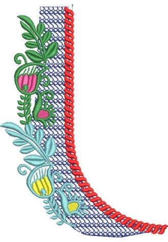 South Indian Blouse Embroidery Design -J012