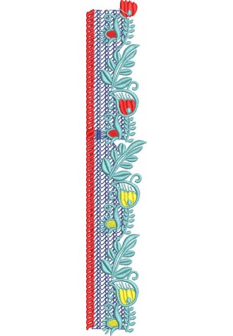 South Indian Blouse Embroidery Design -J012