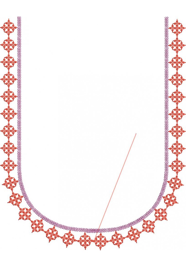 South Indian Blouse Embroidery Design -J013