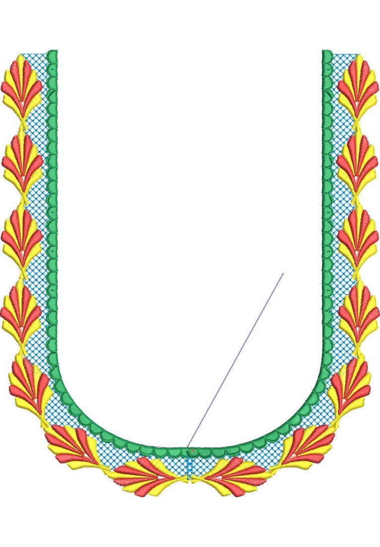 South Indian Blouse Embroidery Design -J015