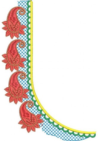 South Indian Blouse Embroidery Design -J021