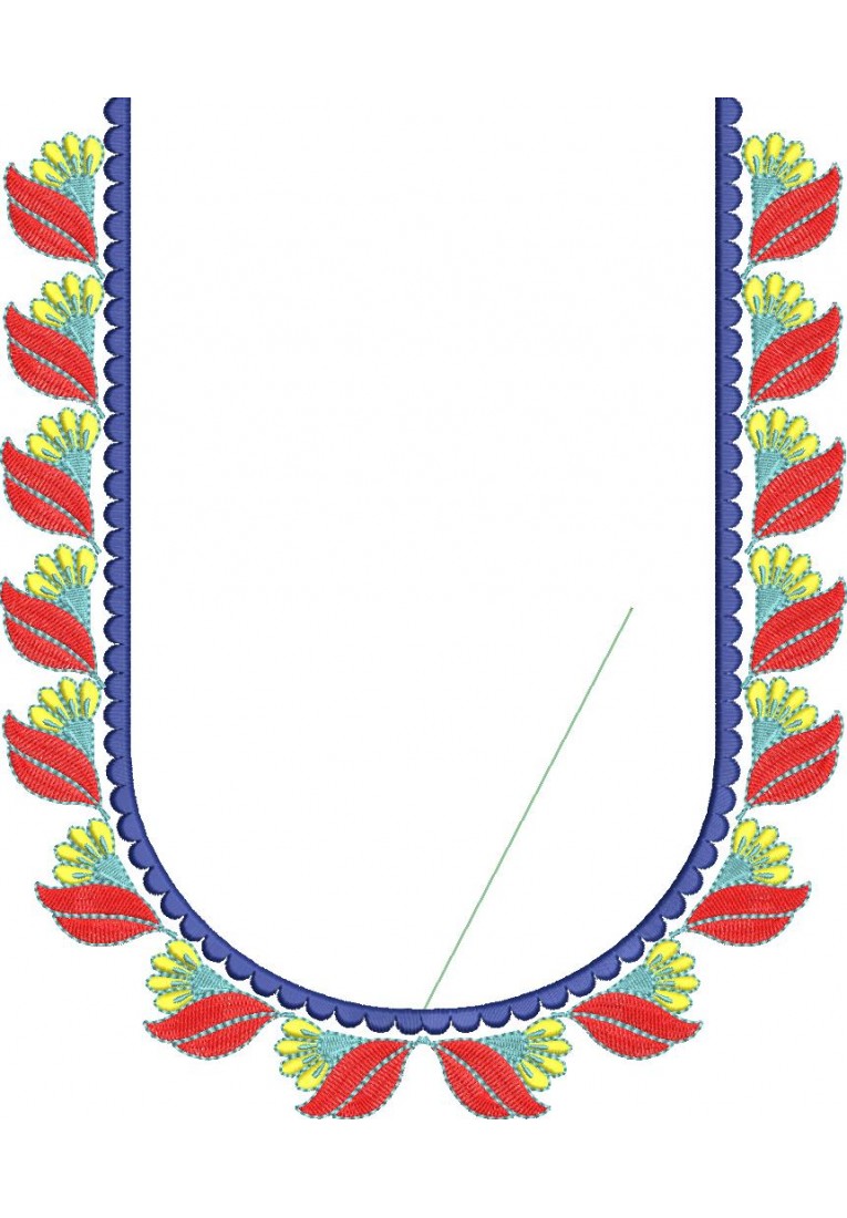 South Indian Blouse Embroidery Design -J022