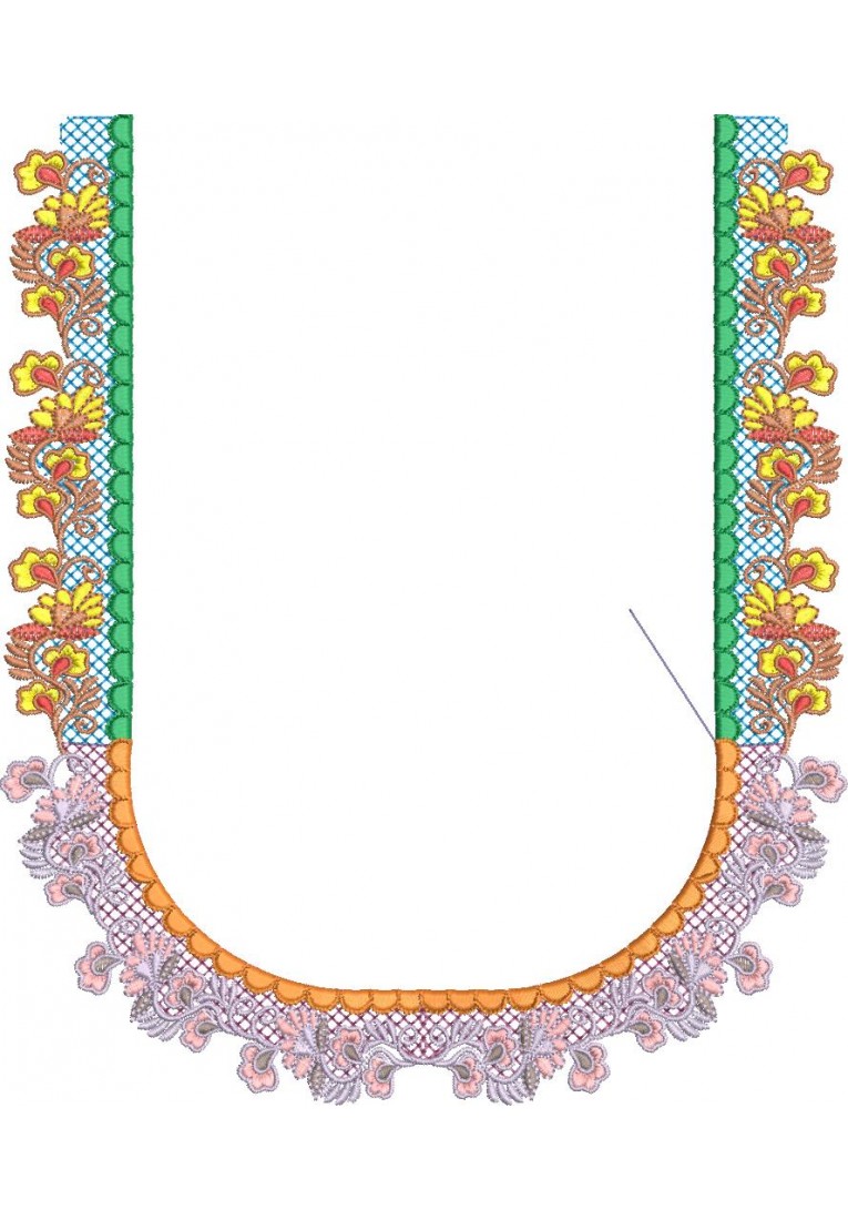 South Indian Blouse Embroidery Design -J023