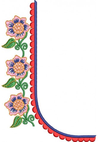 South Indian Blouse Embroidery Design -J024