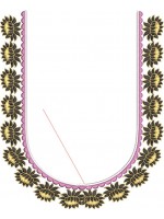 South Indian Blouse Embroidery Design -J025