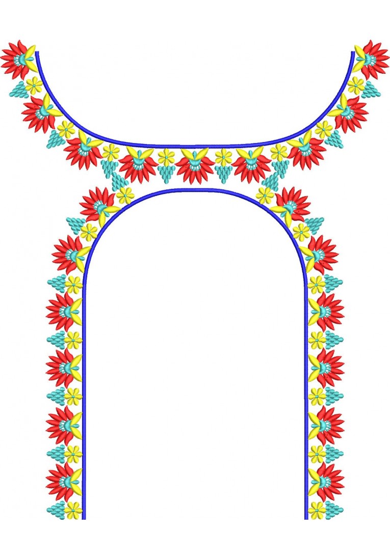 South Indian Blouse Embroidery Design -10337