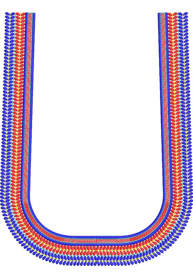 South Indian Blouse Leaf Embroidery Design -10363