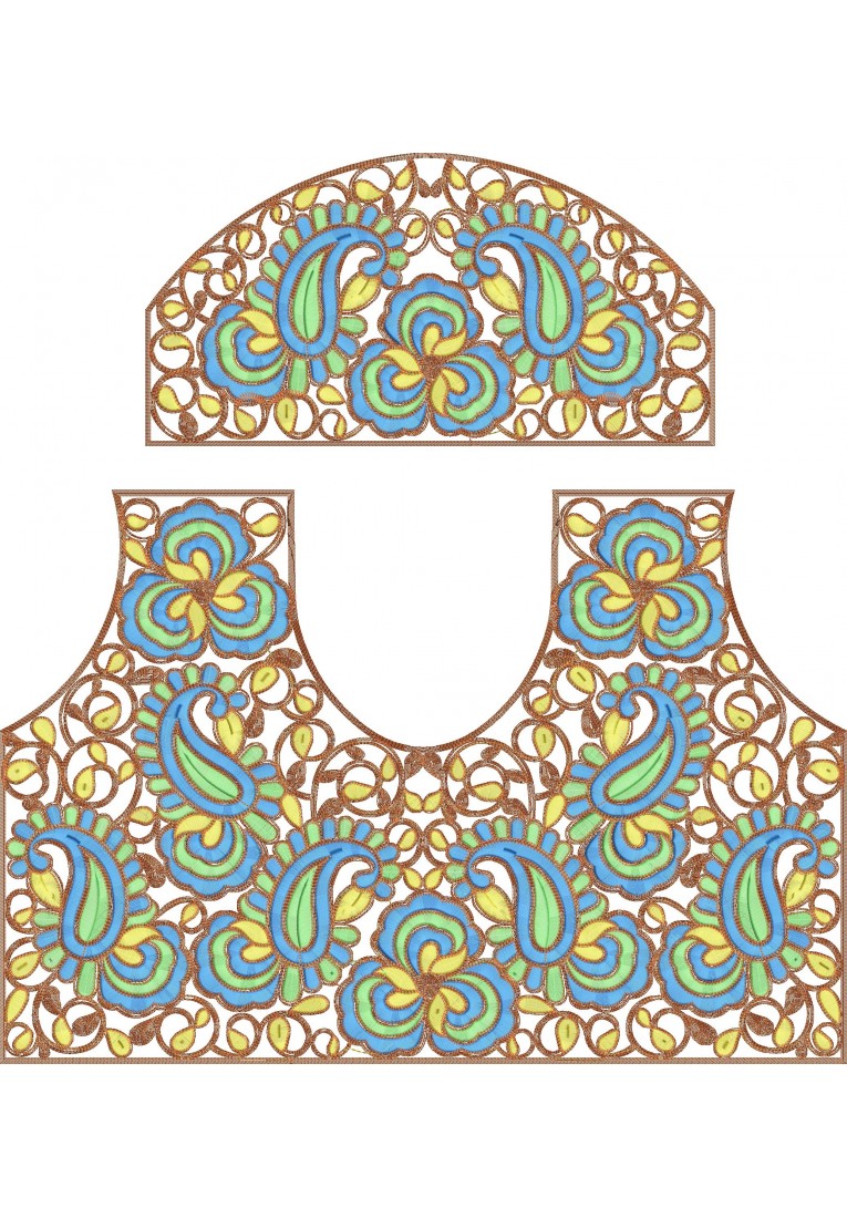 Choli Embroidery Design-BL0002
