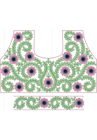 Choli Embroidery Design-BL0004