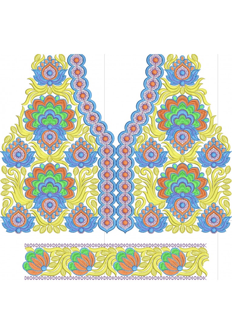 Choli Embroidery Design-BL0005