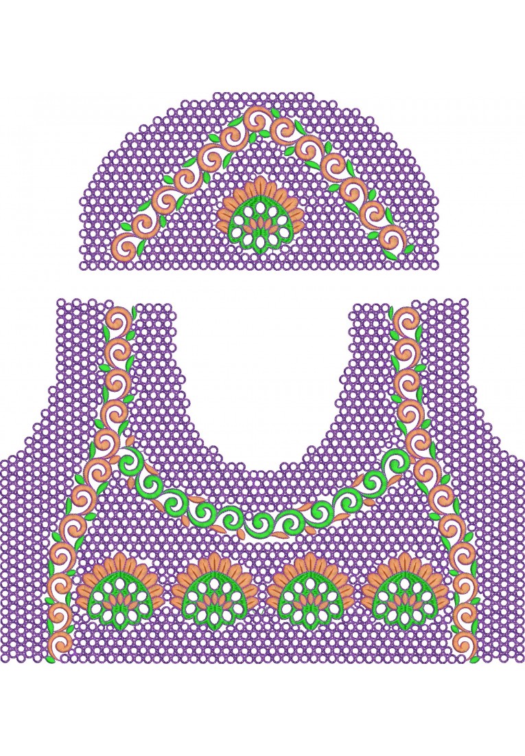 Choli Embroidery Design-BL0010