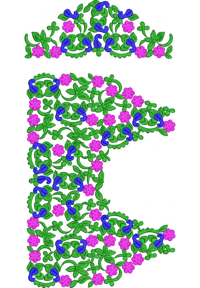 Choli Embroidery Design-BL0011