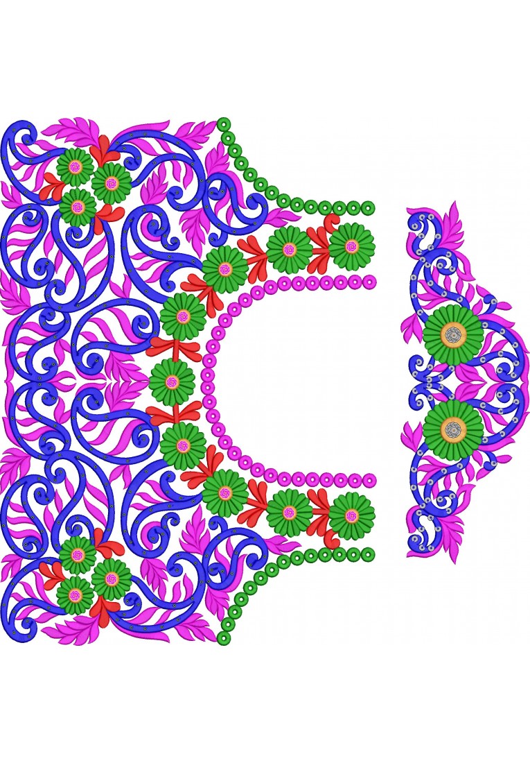 Choli Embroidery Design-BL0015