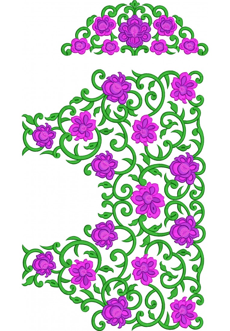 Choli Embroidery Design-BL0016