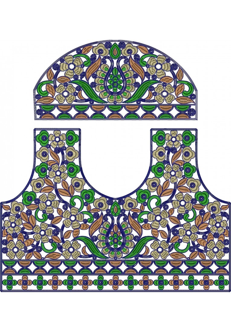 Choli Embroidery Design-BL0021