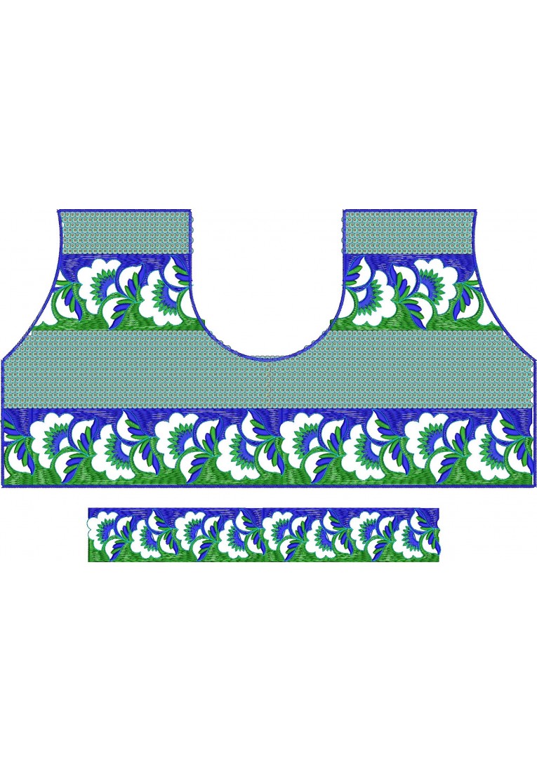 Choli Embroidery Design-BL0025