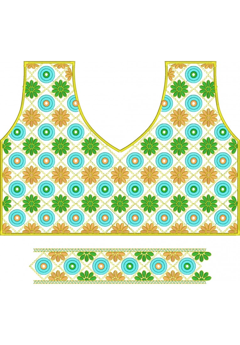 Choli Embroidery Design-BL0026