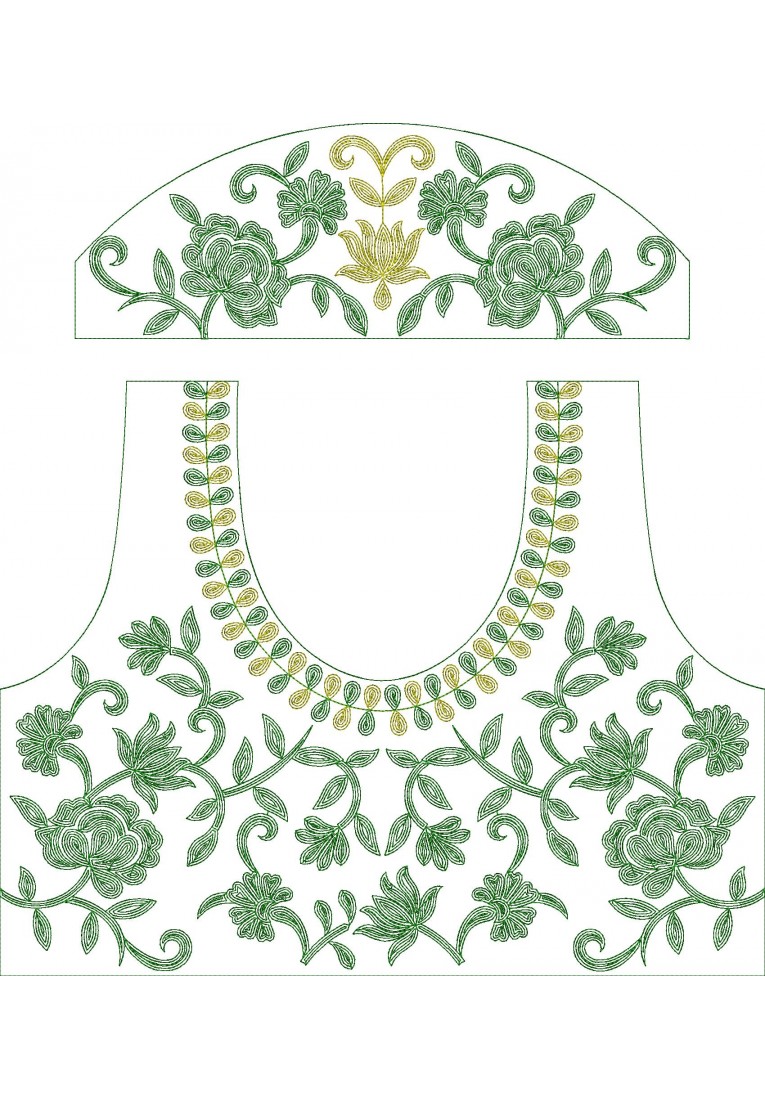 Choli Embroidery Design-BL0030