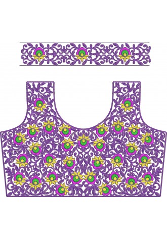 Choli Embroidery Design-BL0034