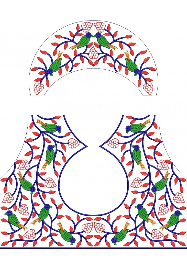 Choli Embroidery Design-BL0037