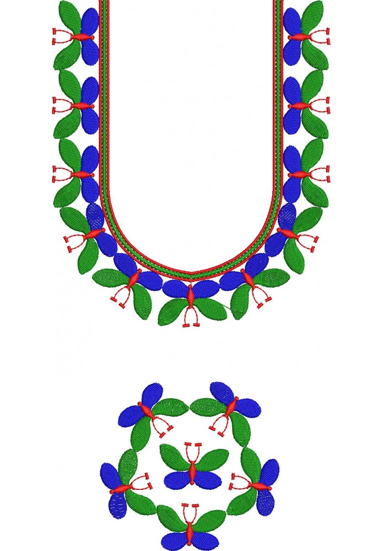 Kid Blouse Neck Design-KD1005