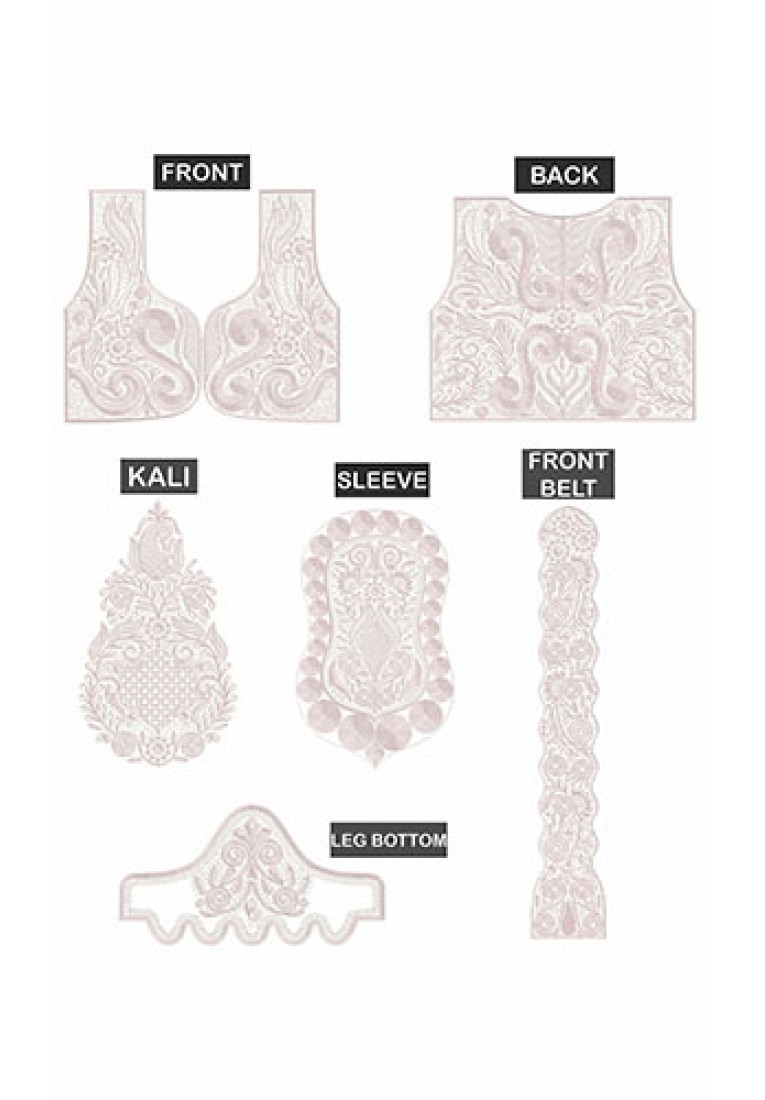 Lehenga Choli Machine Embroidery Design 600101