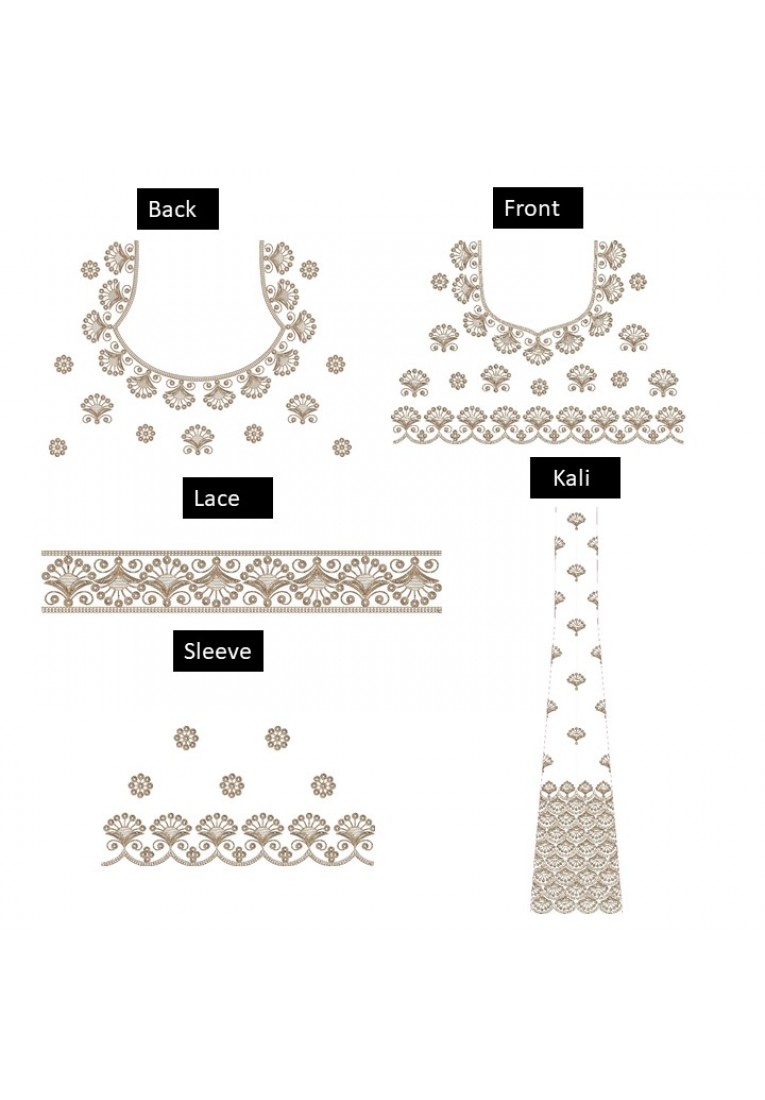 Lehenga Choli Machine Embroidery Design 600102  Lehenga Choli Machine Embroidery Design 600102