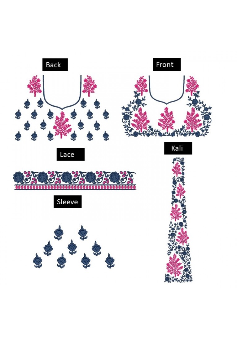 Lehenga Choli Machine Embroidery Design 600103  Lehenga Choli Machine Embroidery Design 600103