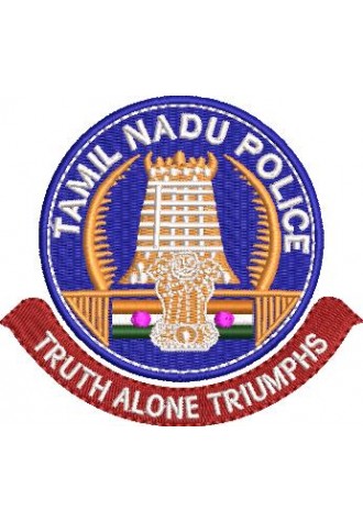 Tamilnadu police Logo Embroidery