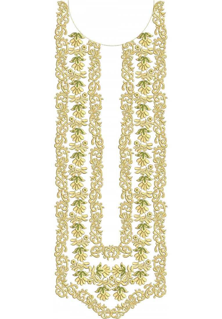 Kurta For Men Neck Embroidery Design MN10090