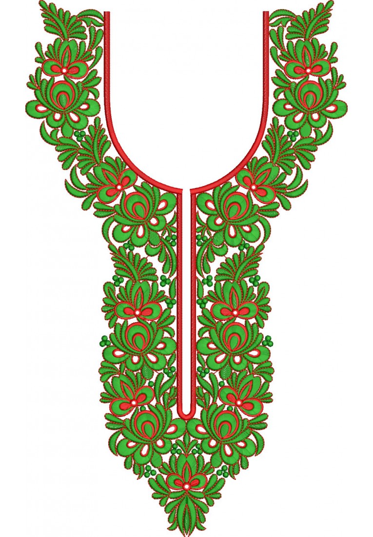 Neck Embroidery Design For Kurti And Tops
