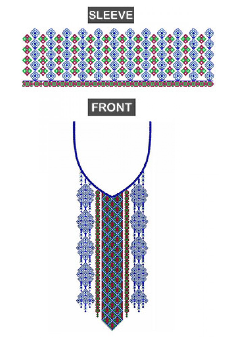 Neck Embroidery Design For Kurti And Tops-2512  Neck Embroidery Design For Kurti And Tops-2512
