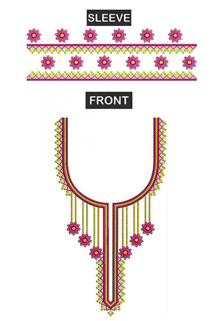 Neck Embroidery Design For Kurti And Tops-2514