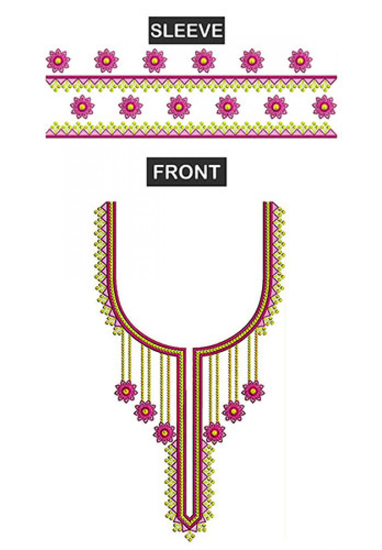 Neck Embroidery Design For Kurti And Tops-2514  Neck Embroidery Design For Kurti And Tops-2514