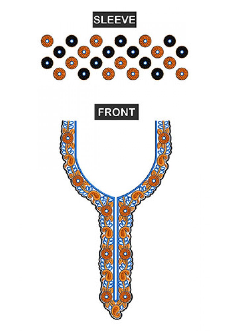 Neck Embroidery Design For Kurti And Tops-2516  Neck Embroidery Design For Kurti And Tops-2516