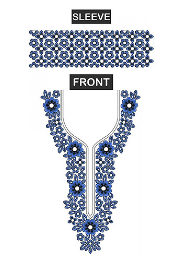 Neck Embroidery Design For Kurti And Tops-2517  Neck Embroidery Design For Kurti And Tops-2517