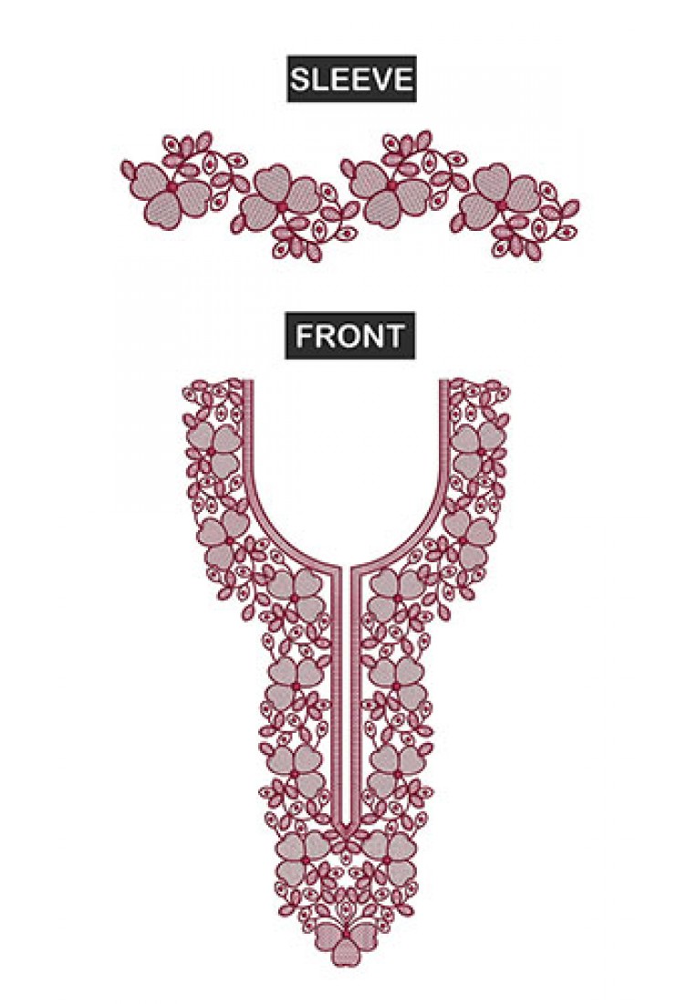 Neck Embroidery Design For Kurti And Tops-2519  Neck Embroidery Design For Kurti And Tops-2519