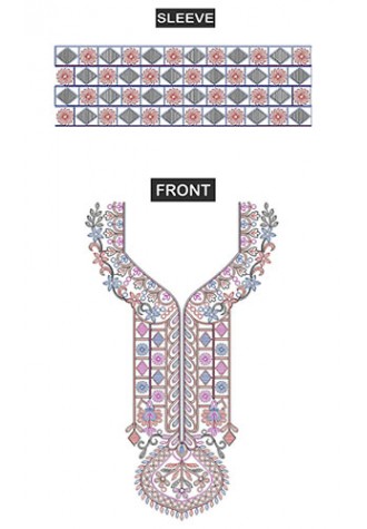 Neck Embroidery Design For Kurti And Tops-2521