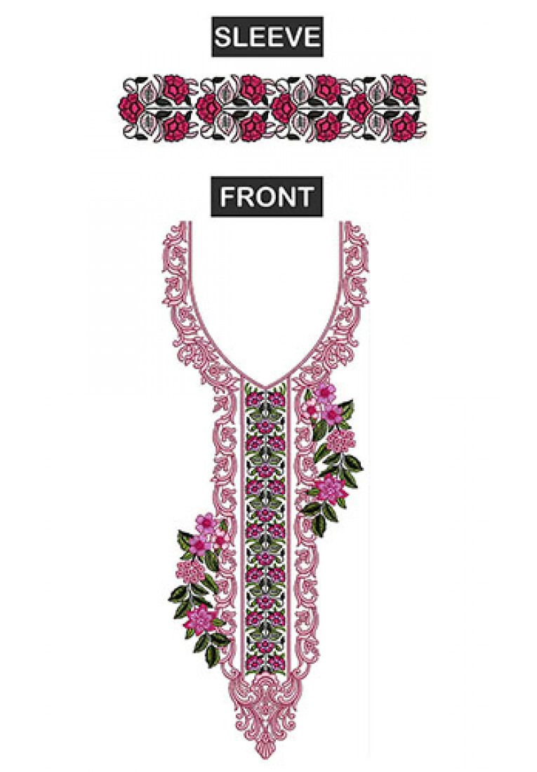 Neck Embroidery Design For Kurti And Tops-2525  Neck Embroidery Design For Kurti And Tops-2525